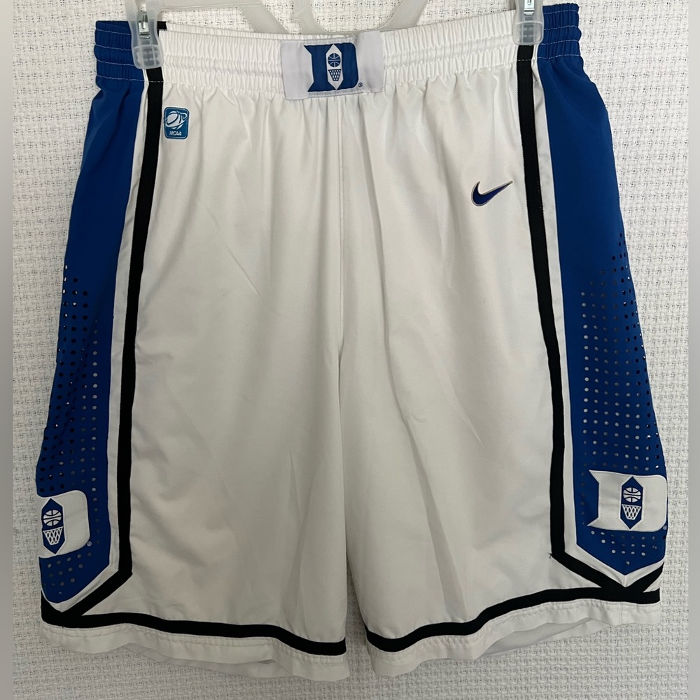 Nike Duke University Blue Devils Official Team White Basketball Shorts